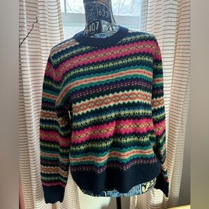GAP Women’s Cash soft multicolor crew neck sweater soft size medium
